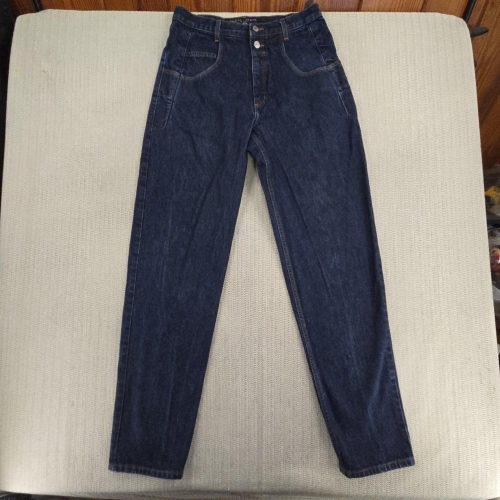 Vintage Guess Pascal Jeans Mens 32x34 Blue Relaxed Tapered Denim Made In USA
